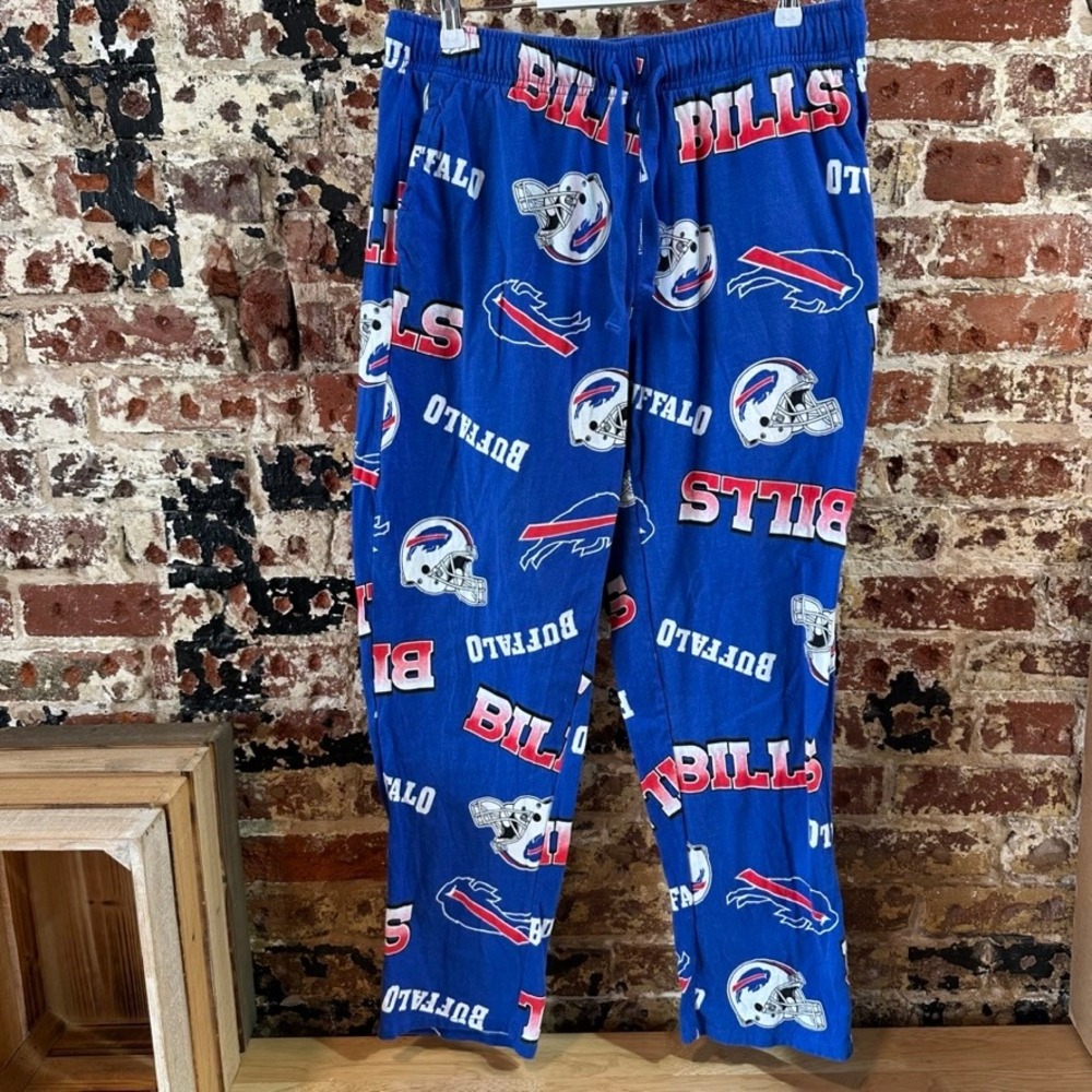 NFL Team Buffalo Bills Blue Fleece Pants Lounge Mens Large